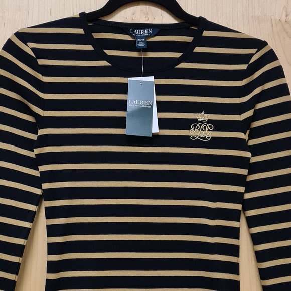 Lauren Ralph Lauren NWT Striped Crewneck Top XS - Picture 2 of 8